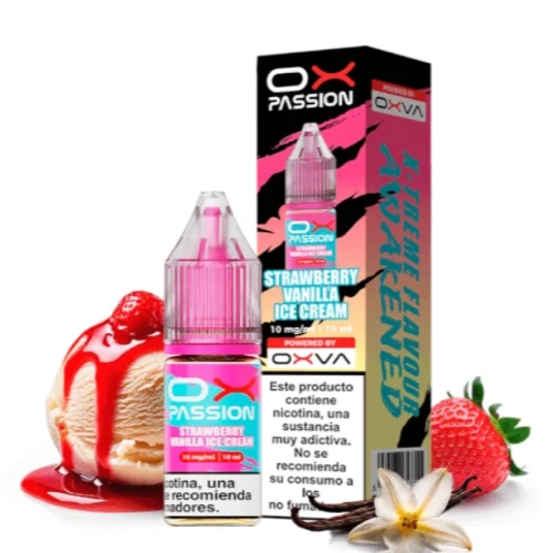 Strawberry Vanilla Ice Cream Ox Passion Salts 10ml (Sales de nicotina) (Oxva)