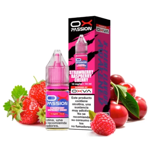 Strawberry Raspberry Cherry Ox Passion Salts 10ml (Sales de nicotina) (Oxva)