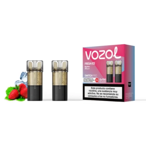 Pod Precargado Vozol Switch Pro Fresa Ice (pack de 2uni) (Vozol)