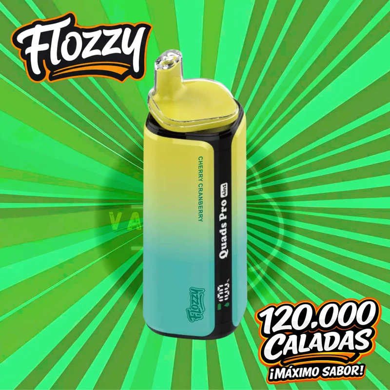 Vaper 120.000 Caladas 4 sabores en 1 FLOZZY ARANDANO ROJO | FRESA KIWI | DOBLE MANZANA | ARANDANOS SANDIA