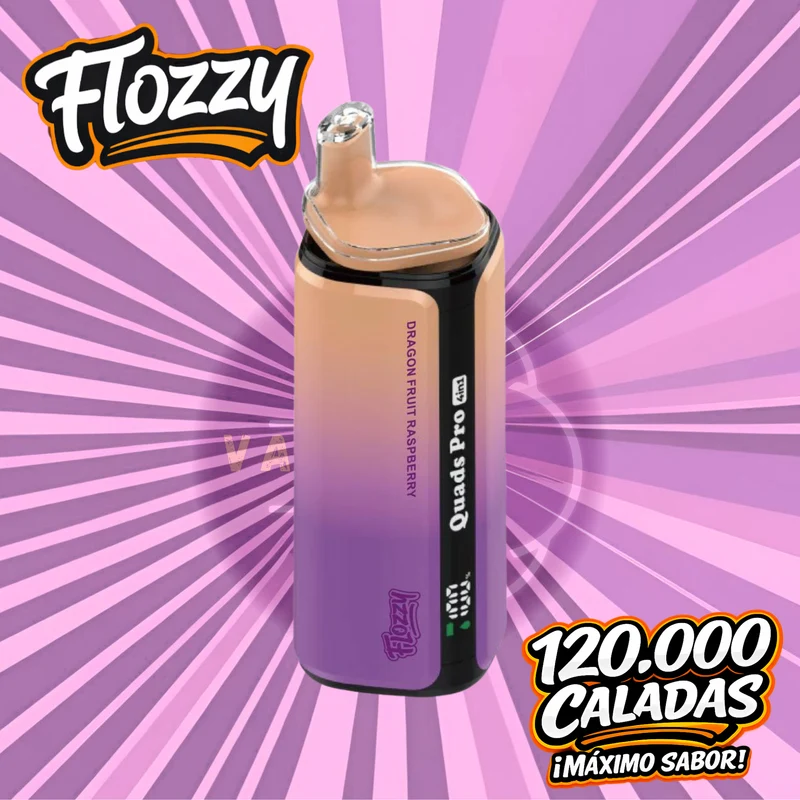 Vaper 120.000 Caladas 4 sabores en 1 FLOZZY FRUTA DEL DRAGON FRAMBUESA | CHERRY BOOM | TRIPLE MELON | TRIPLE BANANA