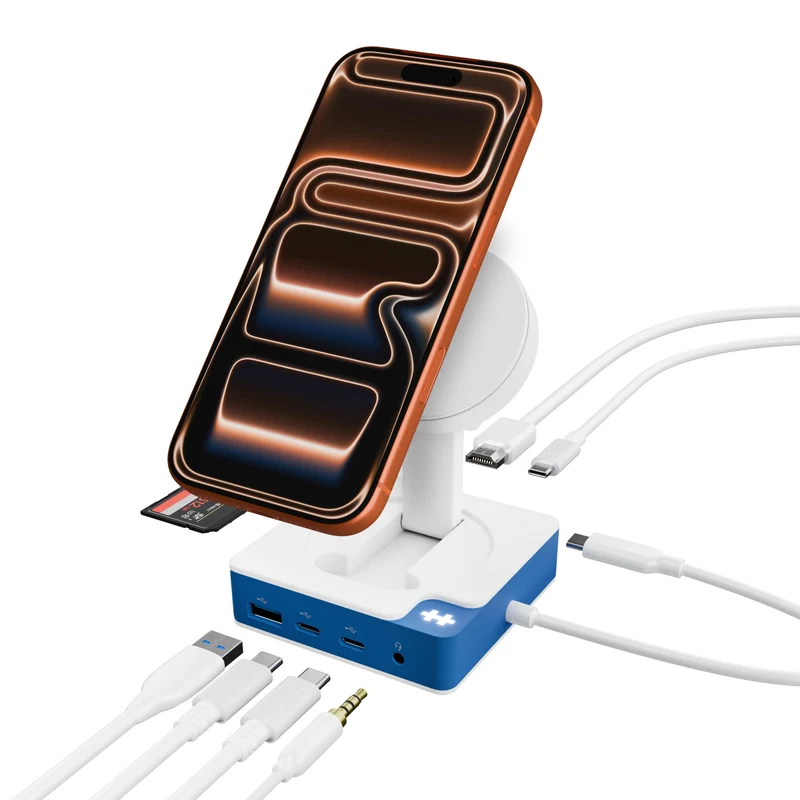 HyperDrive® Flex Hub USB-C de 5 puertos con cargador de teléfono Qi