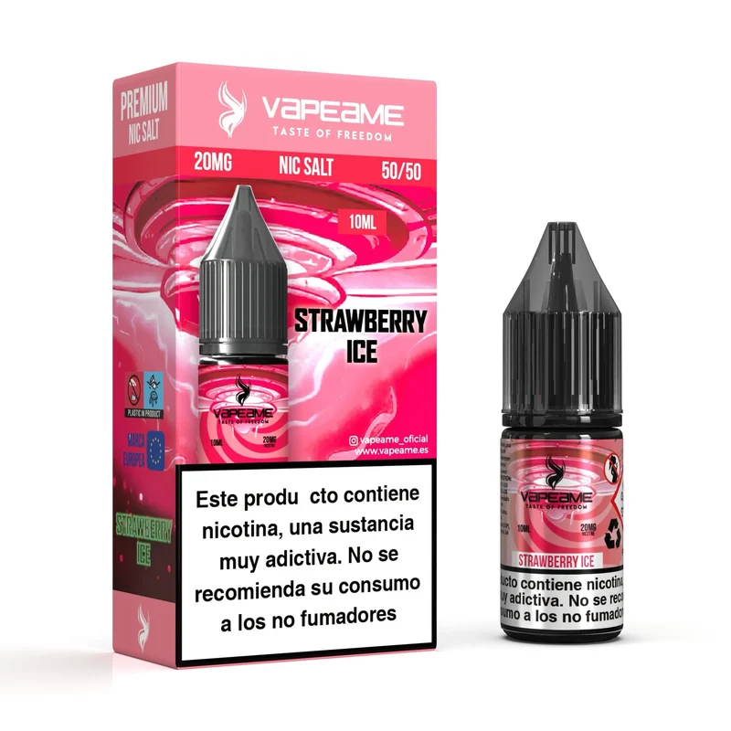 Vapeame Nic Salt Strawberry Ice 10ml | Sales de Nicotina