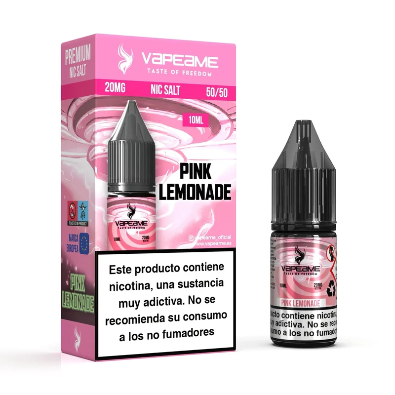 Vapeame Nic Salt Pink Lemonade 10ml | Sales de Nicotina