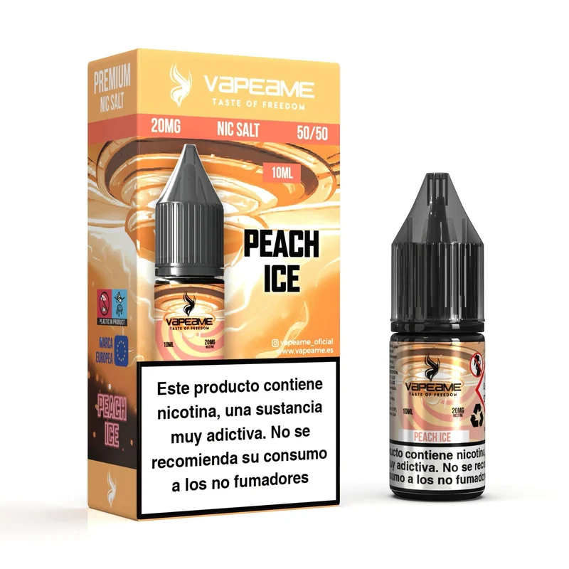 Vapeame Nic Salt Peach Ice 10ml | Sales de Nicotina
