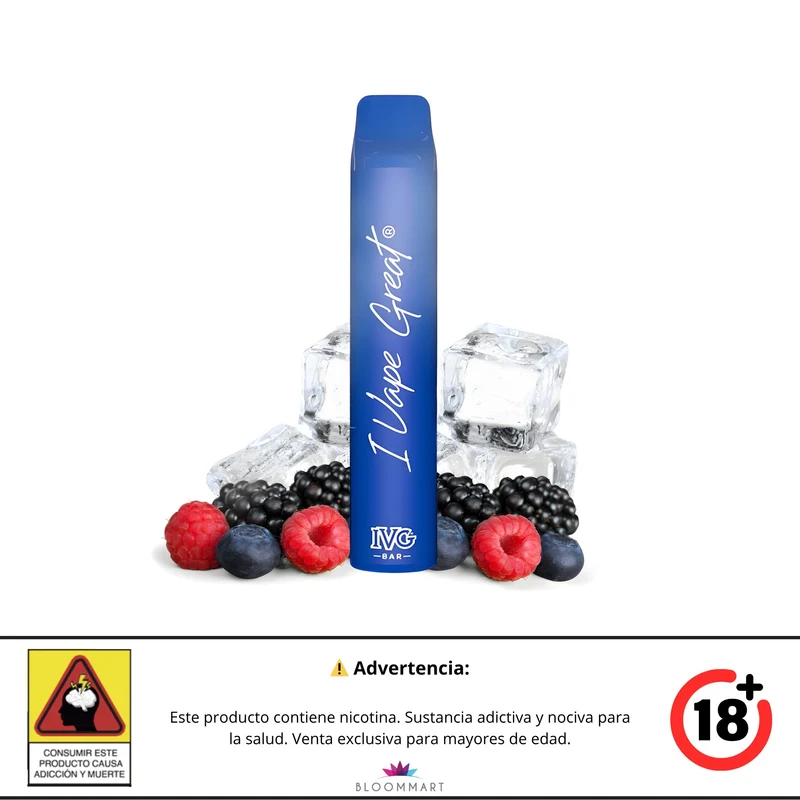 IVG 1000 Puff Blue Raspberry - Vaporizador Desechable