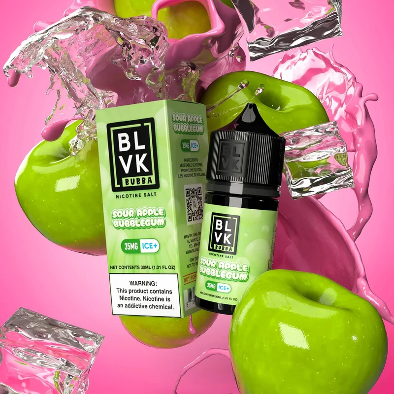 Líquido BLVK Salt Nic Bubba Salt Sour Apple Bubblegum