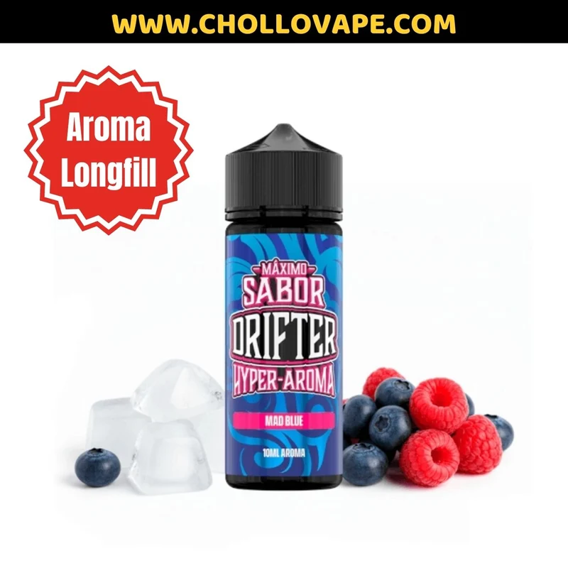Hyper Aroma Concentrado Drifter Bar - Mad Blue Longfill 10 ml