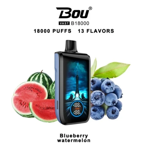 Bou VAST B1800 Blueberry Watermelon 0% Nic.