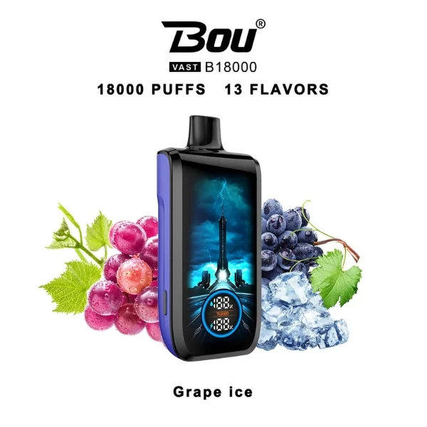 Bou VAST B1800 Grape Ice 0% Nic.