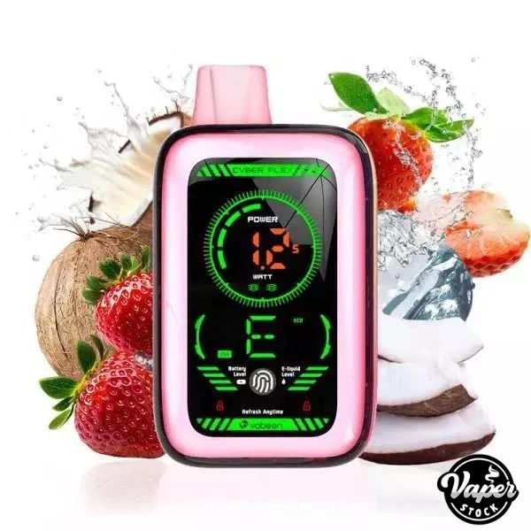 Vaper Desechable Muss Cyber Flex 25000 Puffs Strawberry Coconut 0% Nic.