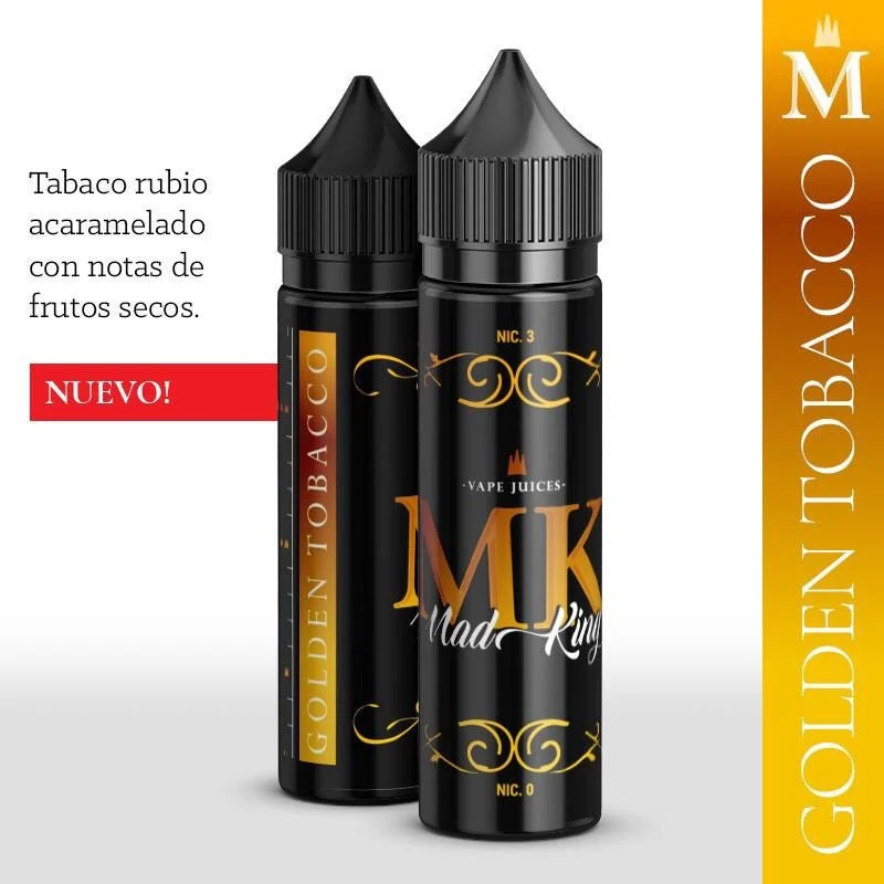 Líquido Mad King Golden Tobacco 60ml