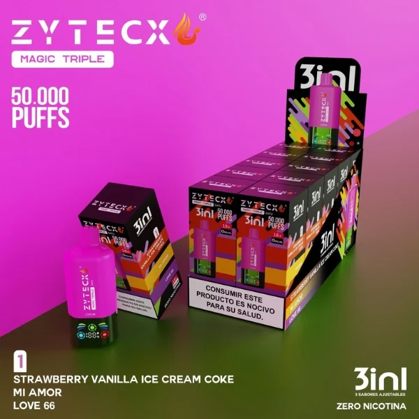 Vaper Triple Sabor Zytecx 65.000 Nº1 0% Nic.