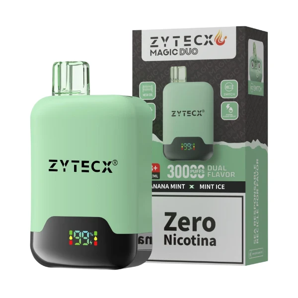Vaper Doble sabor Zytecx 30.000 Puff Banana Mint y Mint Ice