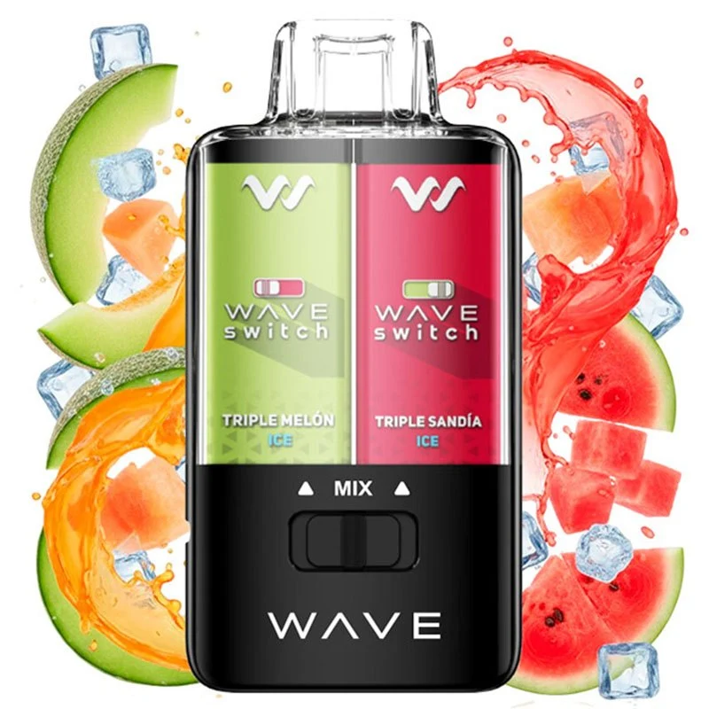 Bud Vape Wave Switch Doble Sabor 40000 Triple Sándia y Triple Melón