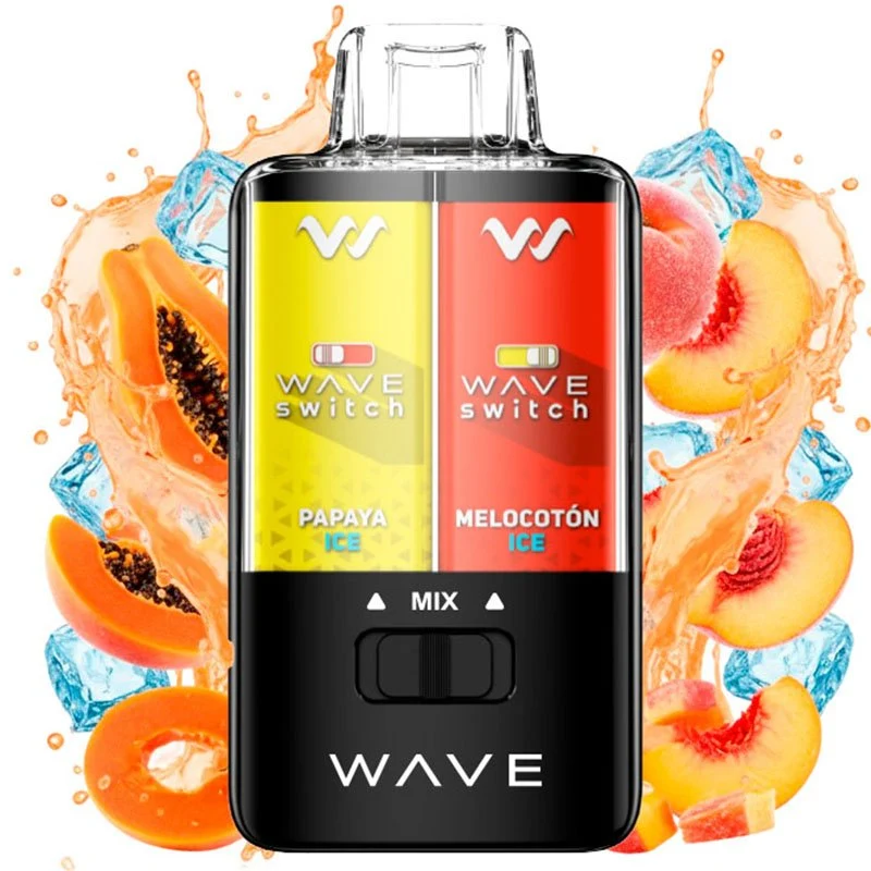 Bud Vape Wave Switch Doble Sabor 40000 Melocotón Helado y Papaya Helada