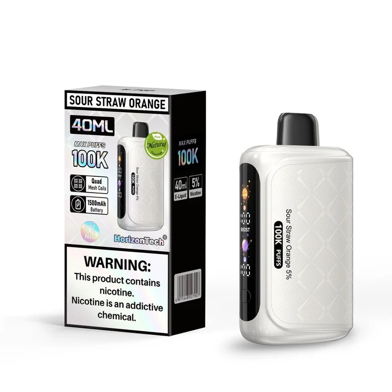 Pod descartable Horizon Tech 100k Sour Strawberry Orange 100.000 Puffs