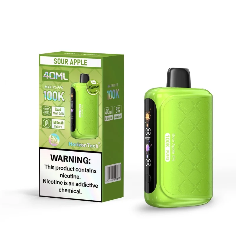 Pod descartable Horizon Tech 100k Sour Apple 100.000 Puffs