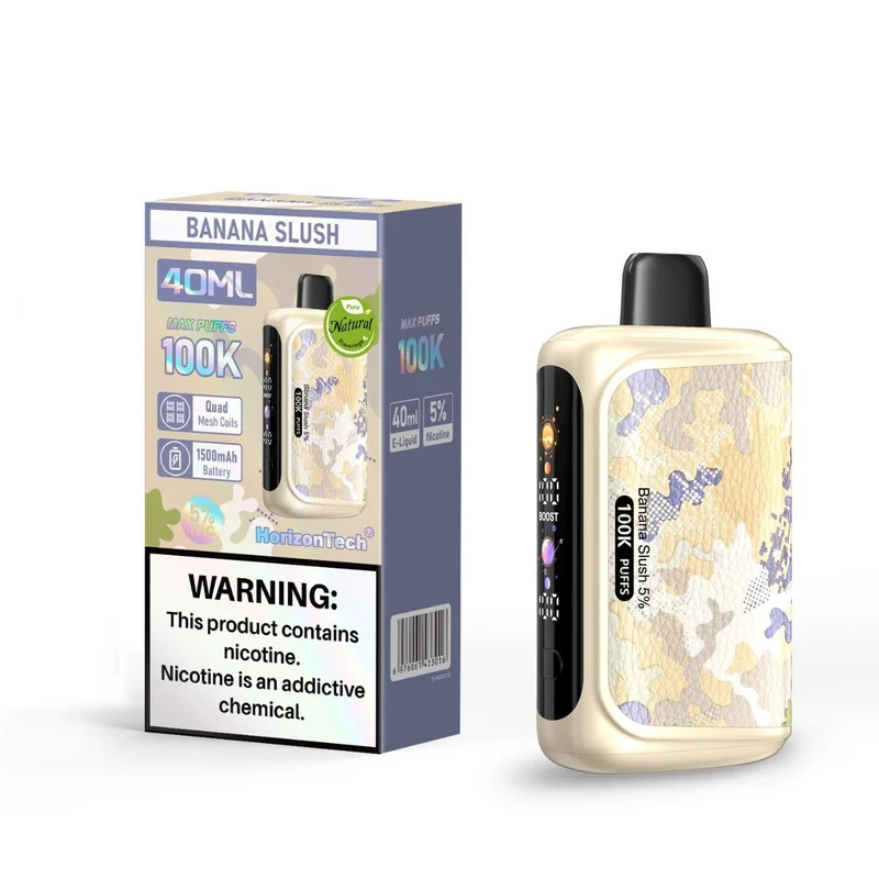 Pod descartable Horizon Tech 100k Banana Slush 100.000 Puffs