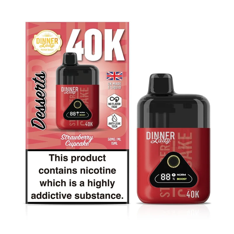 Pod descartable Dinner Lady Desserts Strawberry Cupcake 40K