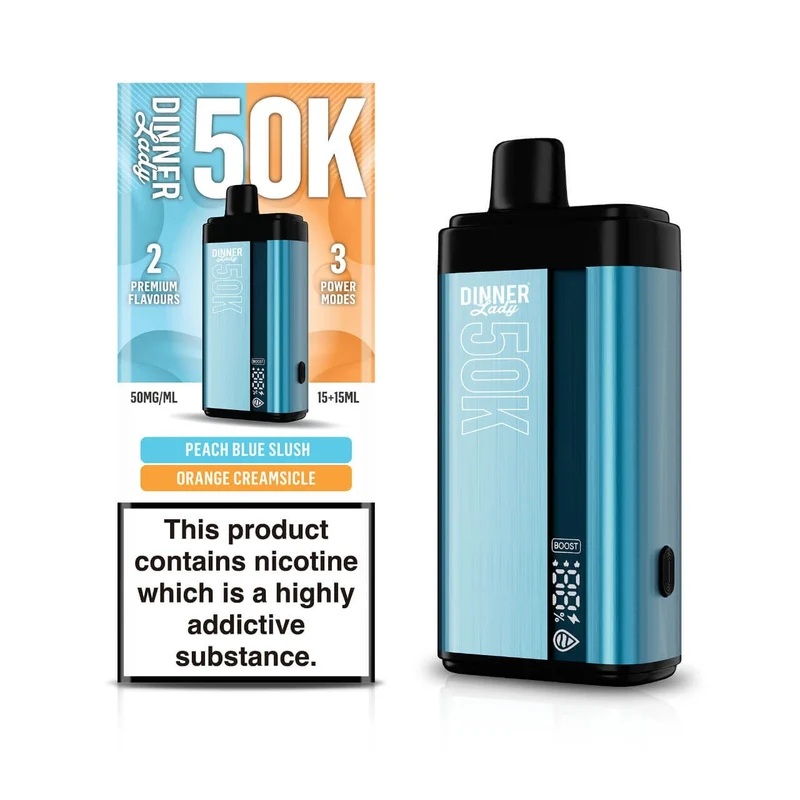 Pod descartable Dinner Lady Peach Blue Slush / Orange Creamsicle 50K Dual Flavor