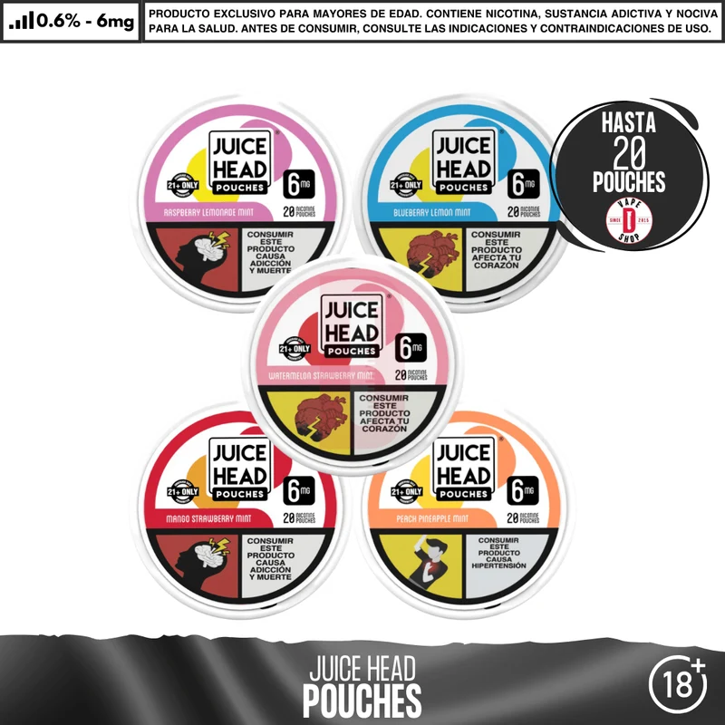 Juice Head - Pouches Bolsas de Nicotina