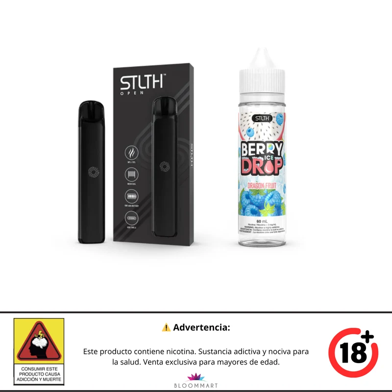 Kit STLTH OPEN + Berry Drop Ice Base Libre 60 mL