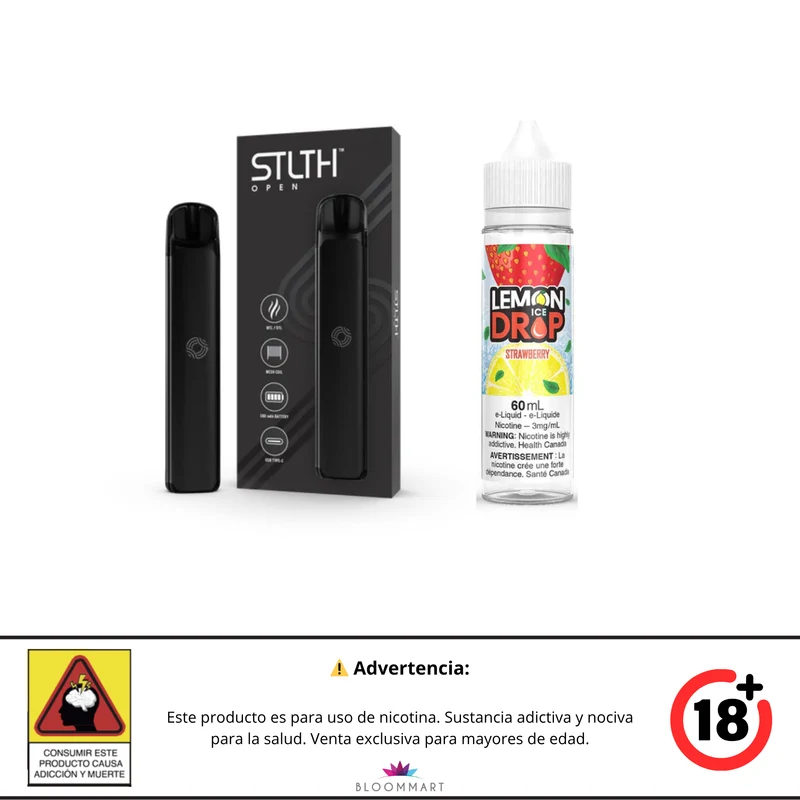 Kit STLTH OPEN + Lemon Drop Ice Base Libre 60 mL