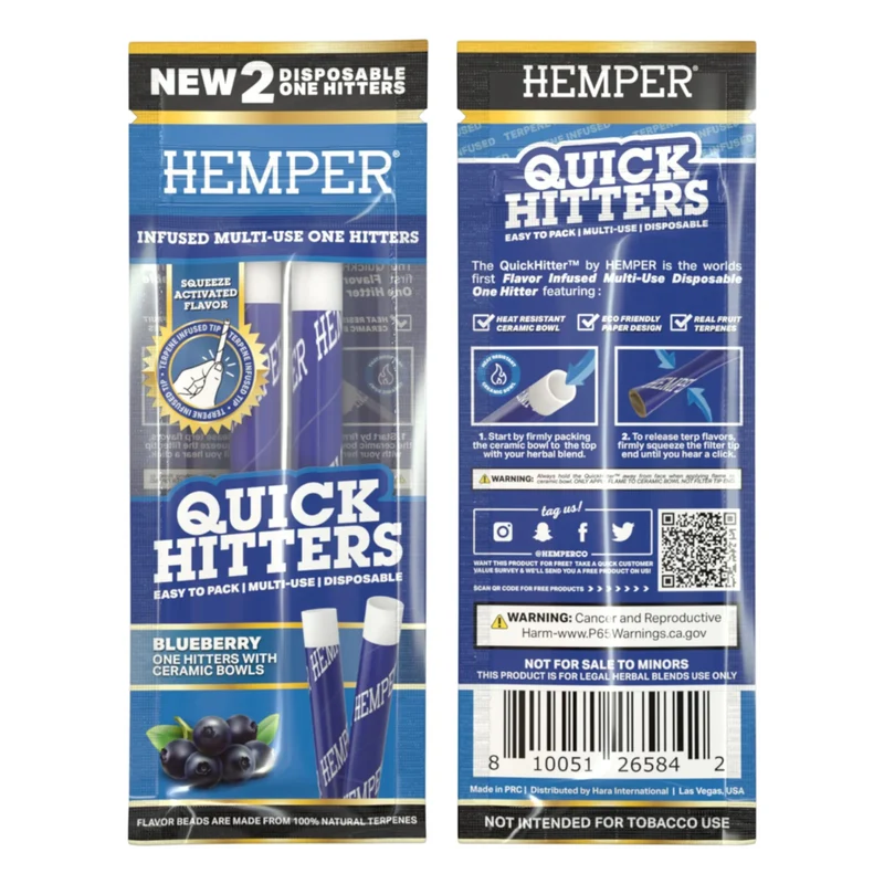 Quick Hitter by Hemper | Pipa Desechable con Sabor, Bowl Cerámica — Bloommart Colombia