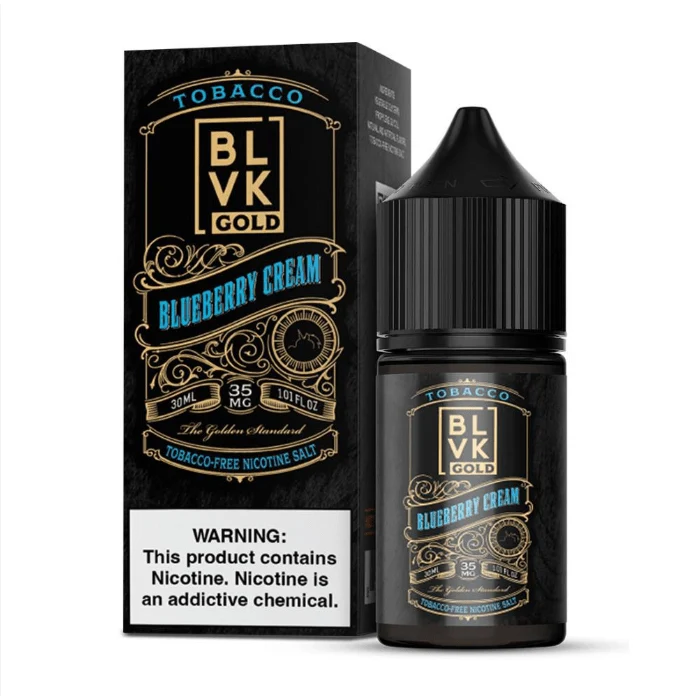 Líquido BLVK Salt Nic Gold Blueberry Cream 30ml