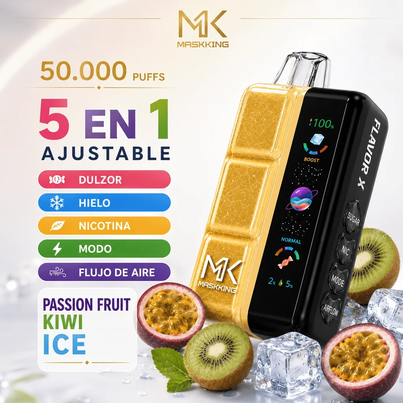 Pod descartable Maskking Flavor X 50000 Puffs Kiwi Passion Fuit Ice