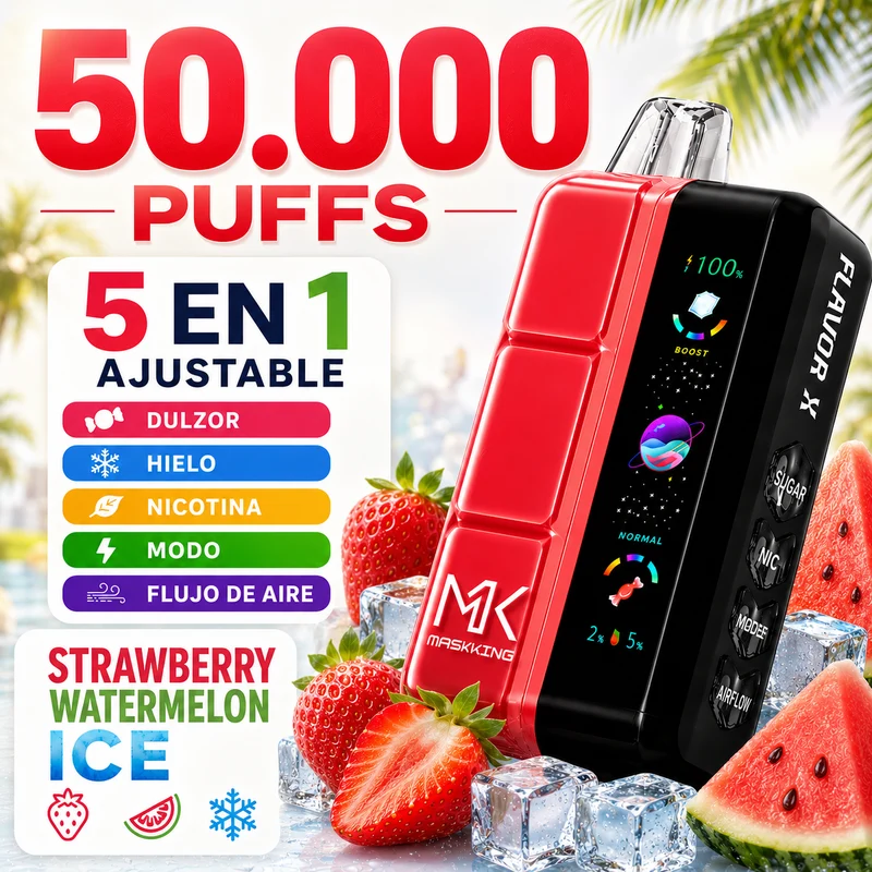 Pod descartable Maskking Flavor X 50000 Puffs Strawberry Watermelon Ice
