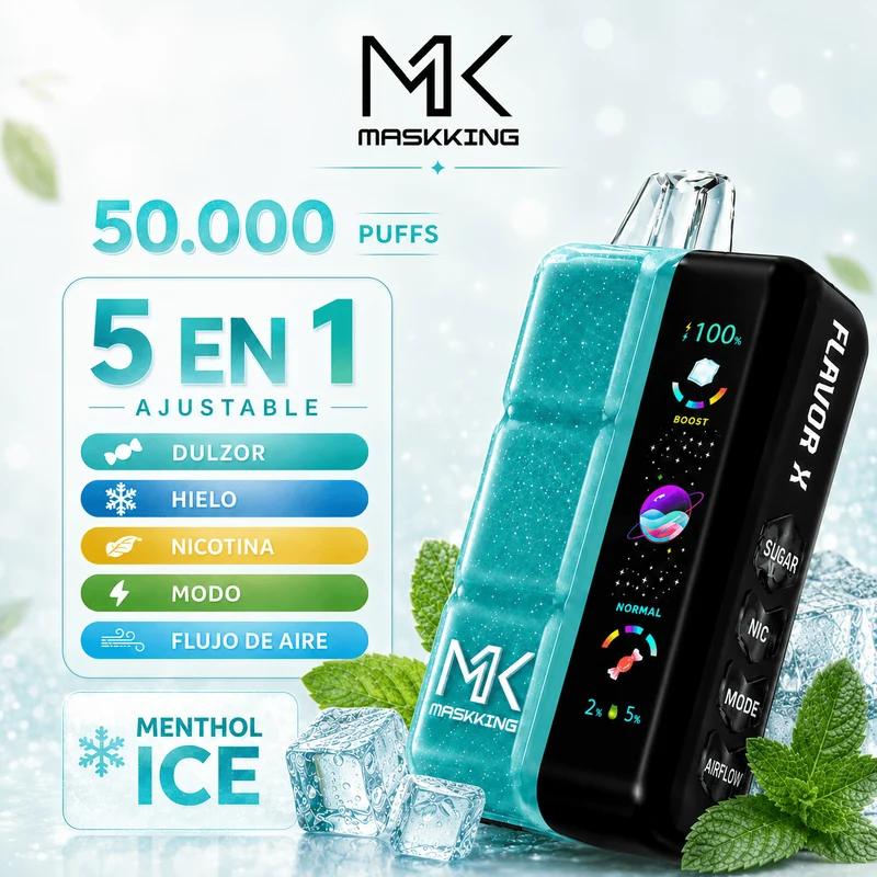 Pod descartable Maskking Flavor X 50000 Puffs Menthol