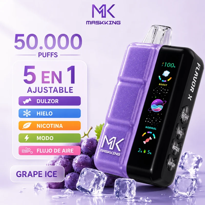 Pod descartable Maskking Flavor X 50000 Puffs Grape Ice