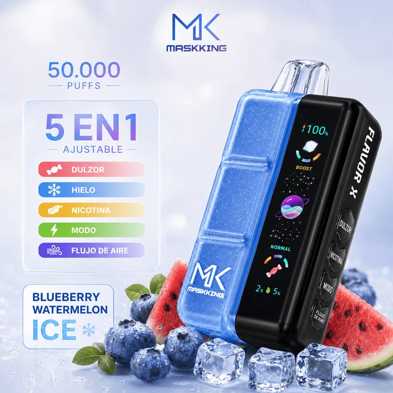 Pod descartable Maskking Flavor X 50000 Puffs Blueberry Watermelon Ice