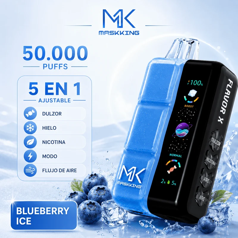 Pod descartable Maskking Flavor X 50000 Puffs Blueberry Ice