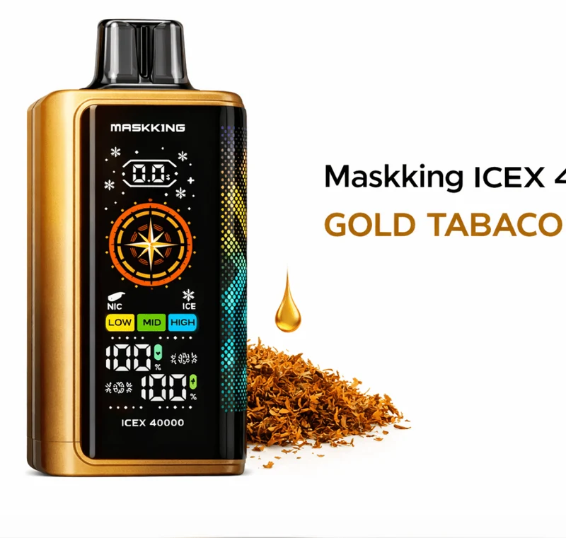 Pod descartable Maskking IceX 40000 Puffs Gold Tabaco
