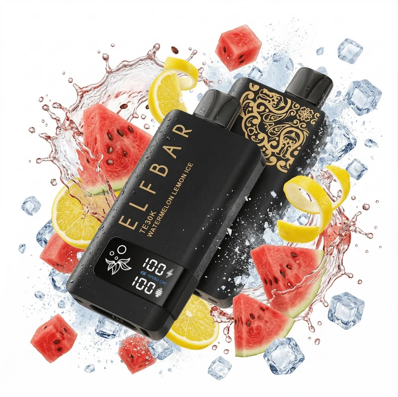 Pod descartable ElfBar TE30000 Puffs Black Gold Watermelon Lemon Ice