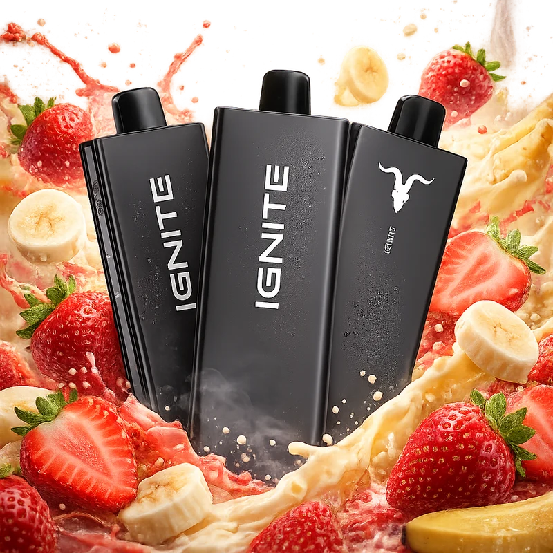 Pod descartable Ignite V55 Ultra Thin 5500 Puffs Strawberry Banana