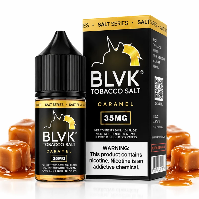 Líquido BLVK Salt Nic Sweet Caramel Tabaco 30ml