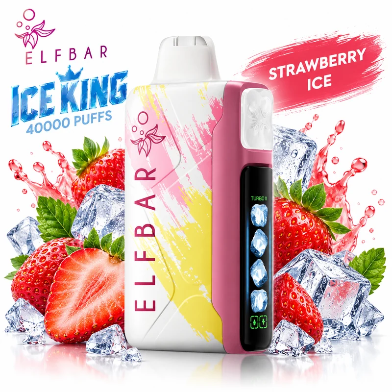 Pod descartable ElfBar Ice King 40000 Puffs Strawberry Ice