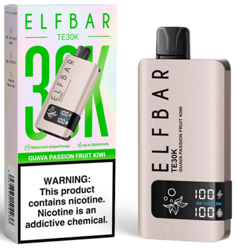 Pod descartable ElfBar TE30000 puffs Guava Passion fruit Kiwi