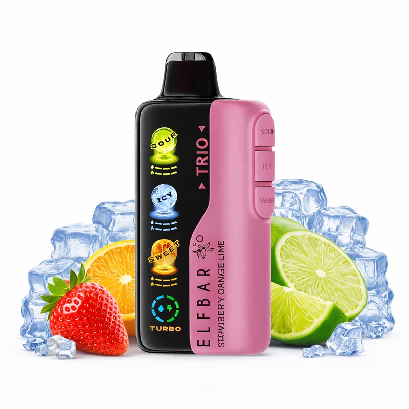 Pod descartable ElfBar TRIO 40000 Puffs Strawberry Orange Lime