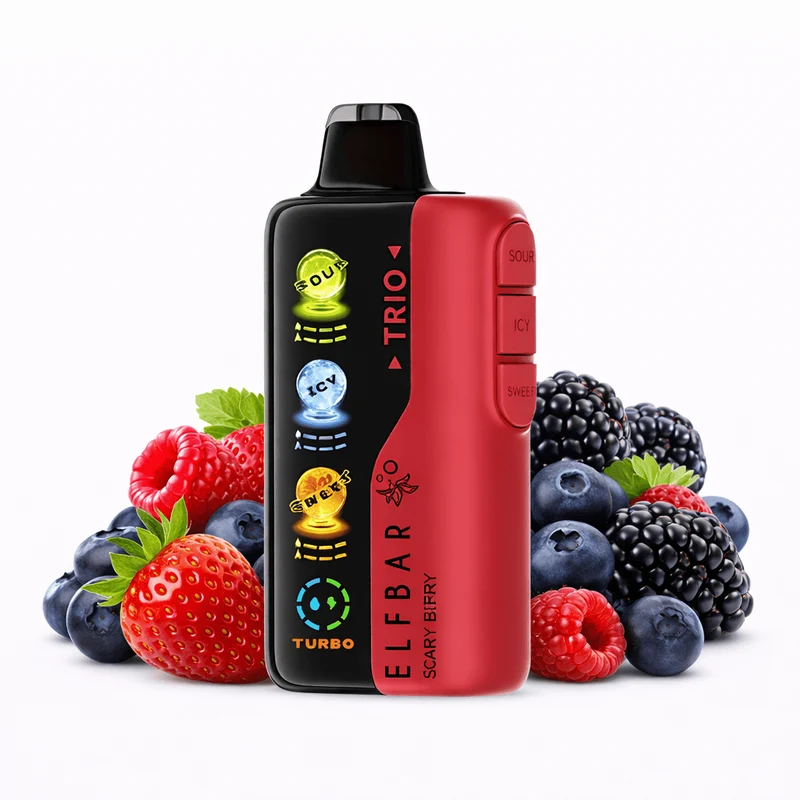 Pod descartable ElfBar TRIO 40000 Puffs Scary Berry