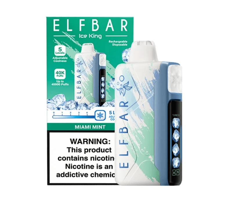 Pod descartable ElfBar Ice King 40000 Puffs Miami Mint