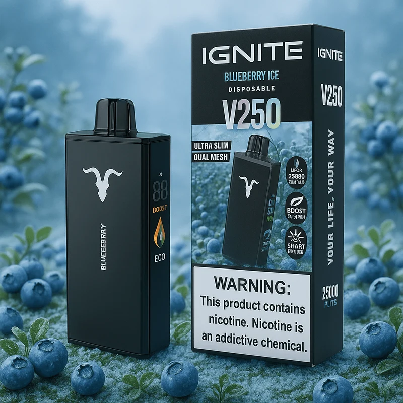 Pod descartable Ignite V250 Blueberry Ice 25000 puffs