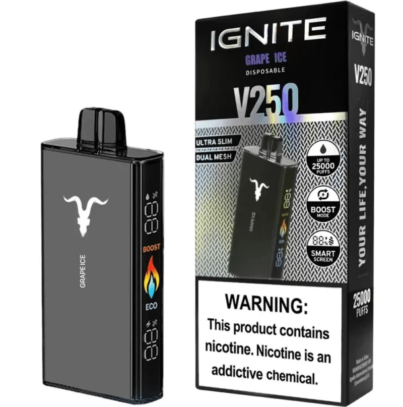 Pod descartable Ignite V250 Grape Ice 25000 puffs