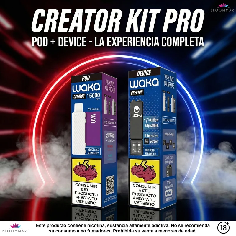 Kit Waka Creator 15.000 Puffs + Batería Recargable