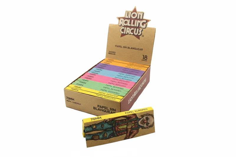 Papeles Lion Rolling Circus Unbleached Single Wide (70mm)