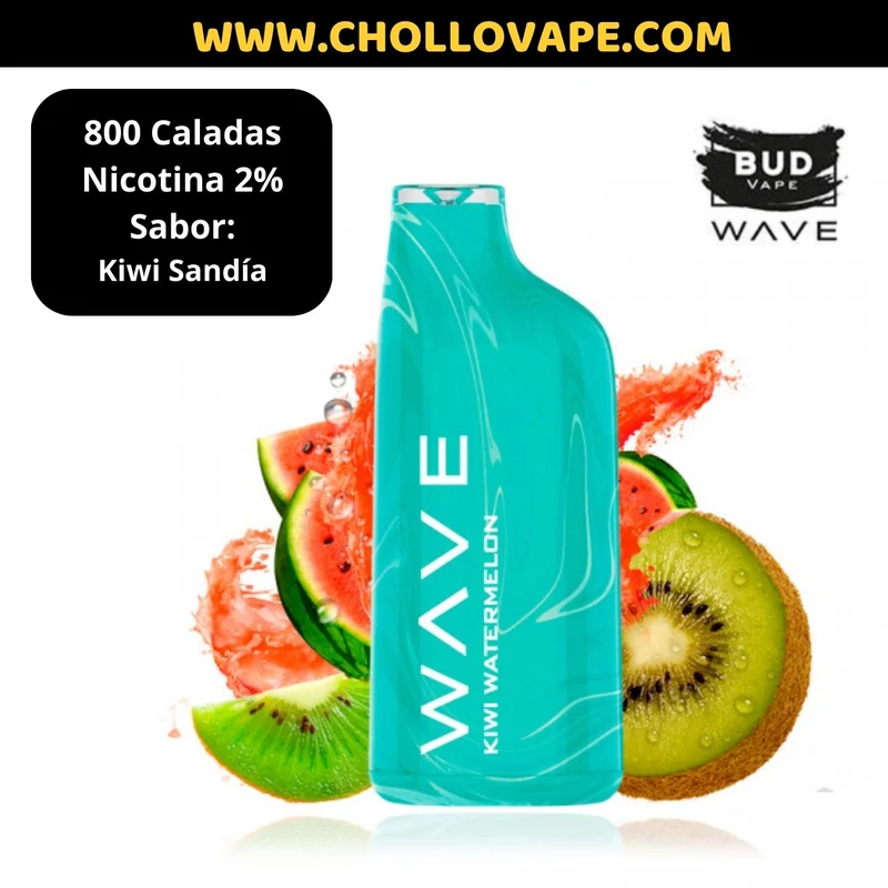 Pod desechable Wave - Bud Vape Kiwi Watermelon - 20mg 800 caladas